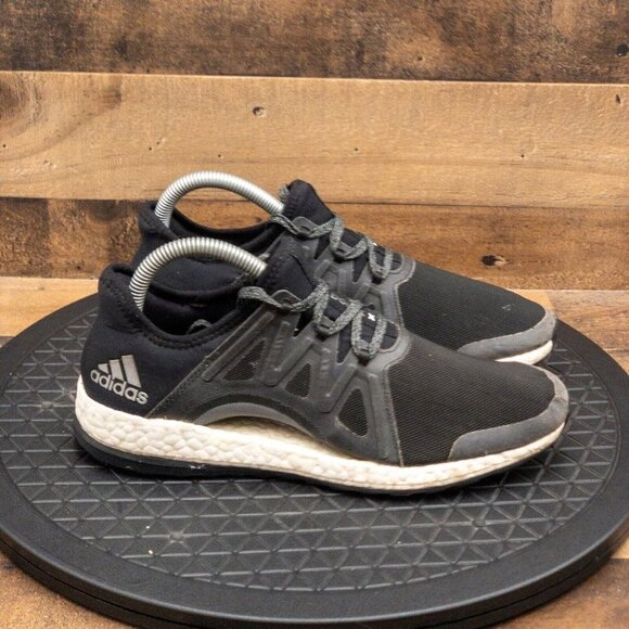 ADIDAS PURE BOOST X WOMENS ATHLETIC SHOES RUNNING WALKING GYM BLACK LOW SIZE 7.5 - Picture 9 of 9